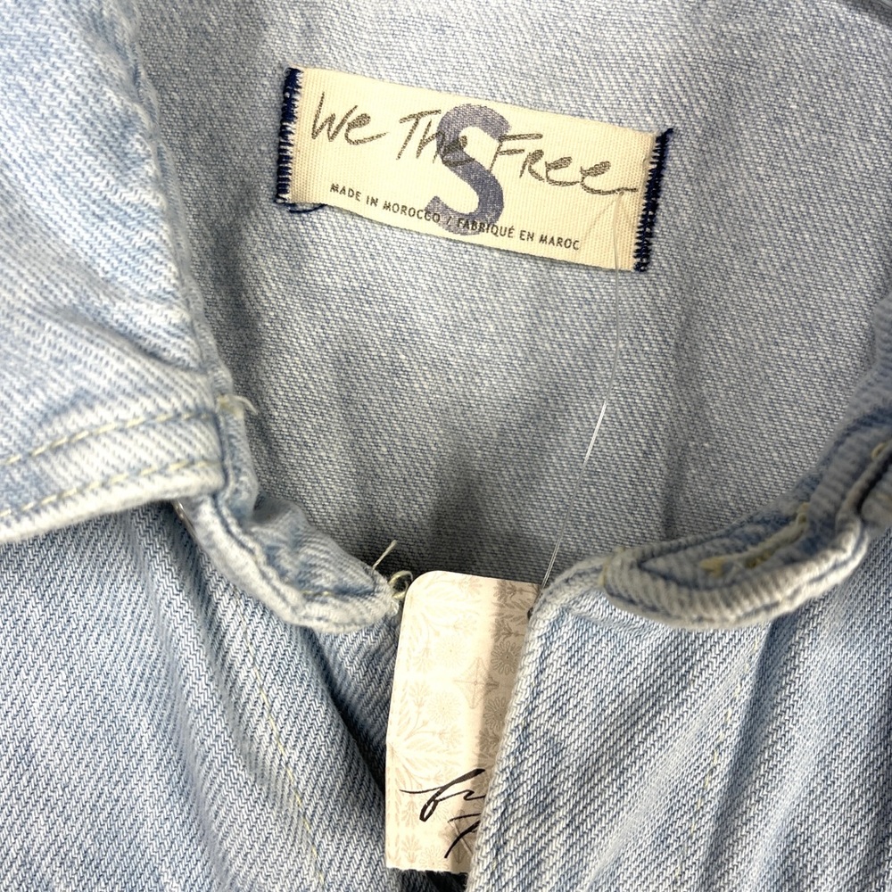 FREE PEOPLE Marci Coverall Jumpsuit NEW Size S Clear Skies Blue - Picture 12 of 13